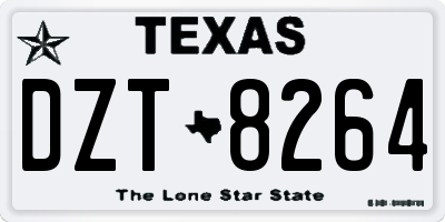 TX license plate DZT8264