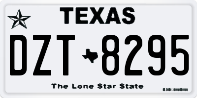 TX license plate DZT8295