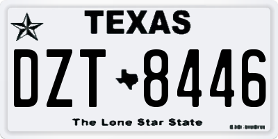 TX license plate DZT8446