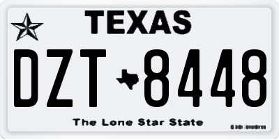 TX license plate DZT8448