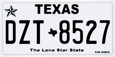 TX license plate DZT8527