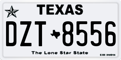 TX license plate DZT8556
