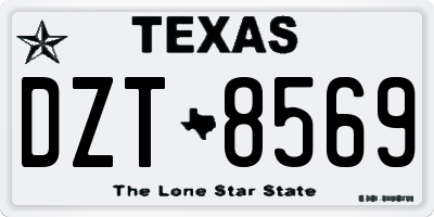 TX license plate DZT8569