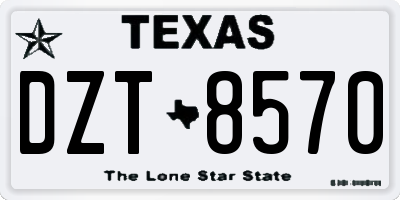 TX license plate DZT8570