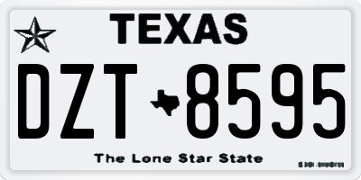 TX license plate DZT8595