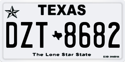 TX license plate DZT8682