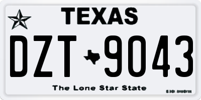 TX license plate DZT9043
