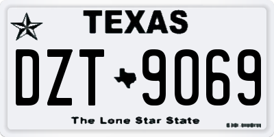 TX license plate DZT9069