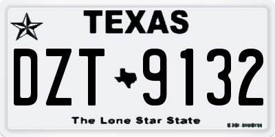 TX license plate DZT9132
