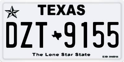 TX license plate DZT9155