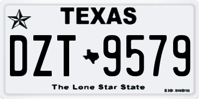 TX license plate DZT9579