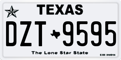 TX license plate DZT9595