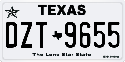 TX license plate DZT9655