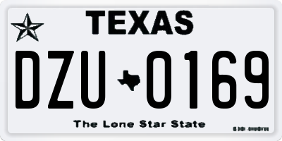 TX license plate DZU0169