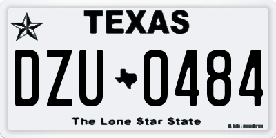 TX license plate DZU0484