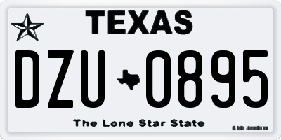TX license plate DZU0895