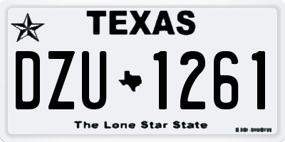 TX license plate DZU1261