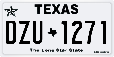 TX license plate DZU1271