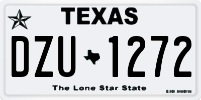 TX license plate DZU1272