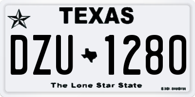 TX license plate DZU1280