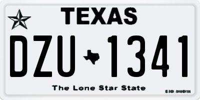 TX license plate DZU1341