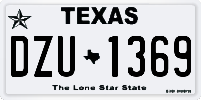 TX license plate DZU1369