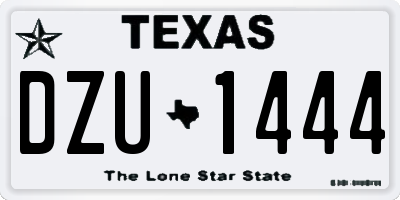TX license plate DZU1444