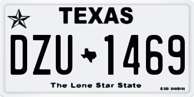 TX license plate DZU1469