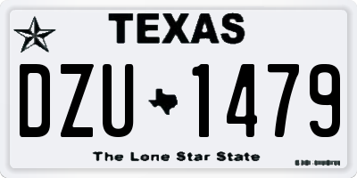 TX license plate DZU1479