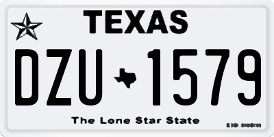 TX license plate DZU1579