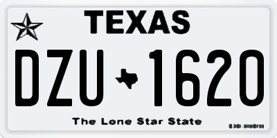TX license plate DZU1620
