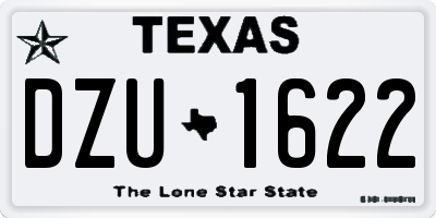 TX license plate DZU1622