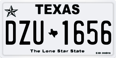 TX license plate DZU1656
