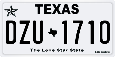 TX license plate DZU1710