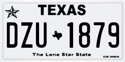 TX license plate DZU1879