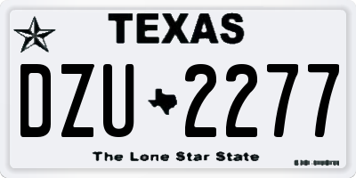 TX license plate DZU2277