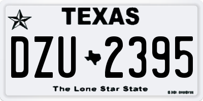 TX license plate DZU2395