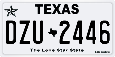 TX license plate DZU2446