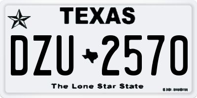 TX license plate DZU2570