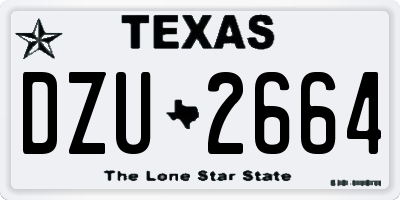 TX license plate DZU2664