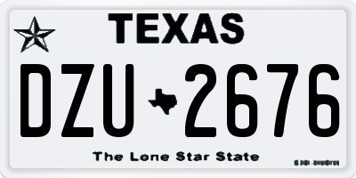 TX license plate DZU2676