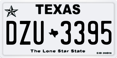 TX license plate DZU3395