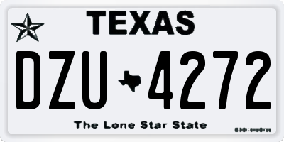 TX license plate DZU4272