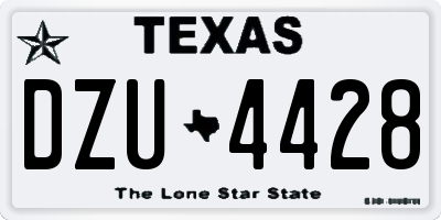 TX license plate DZU4428