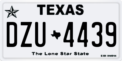 TX license plate DZU4439