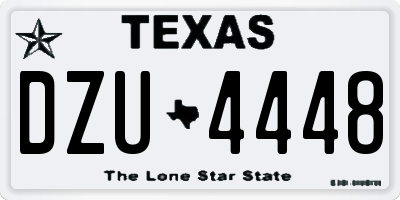 TX license plate DZU4448