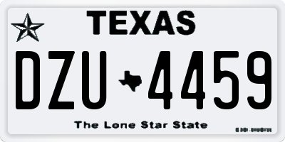 TX license plate DZU4459