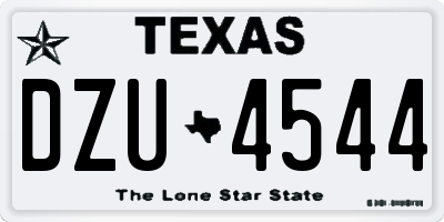 TX license plate DZU4544