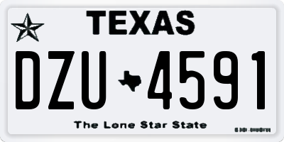 TX license plate DZU4591