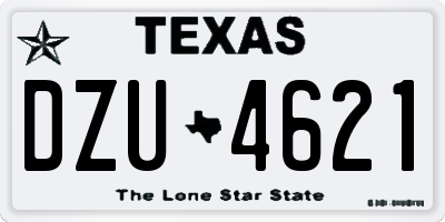 TX license plate DZU4621